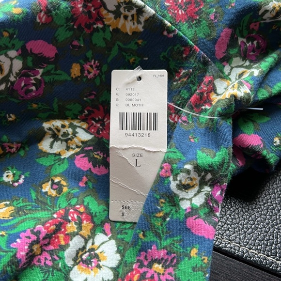 Maeve The Hailey Printed Long-Sleeve
Turtleneck Top Blue Floral Shirt Sz L NEW - Picture 8 of 11